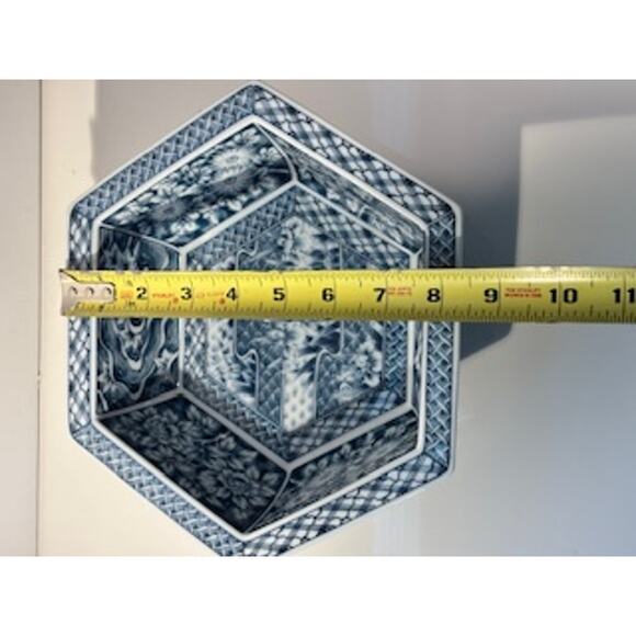 Japanese Chinoiserie Bowl Blue & White Porcelain Matcha Tea Ceremonial Fukagawa - Picture 12 of 12